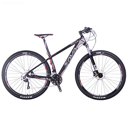 SAVADECK Vélo de Montagne 300 Fibre de Carbone 27,5