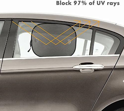 Window Shade for Car Interior Screen Double-layer Mesh Car Sun Shade Block the Sunlight Protect Baby from Sunlight (2pcs)