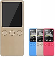 HccToo Music Player 8GB Big and Clear Lossless Sound MP3 Player With Build-in Speaker 90 Hours Playback and Expandable MicroSD Slot Support 64GB-Gold