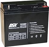 bateria 12v 12ah carrefour Amplitud 76 mm DSK 10365 - Batería Plomo tecnología Gel 12V 17 Ah, Negro