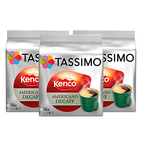Tassimo T Discs Kenco Americano Decaf (3 Pack, 48 T Discs/pods), 48