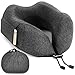 Produktbild Nackenkissen Reisekissen Tdbest Nackenhörnchen Memory Foam mit Kopf-Hals-Unterstützung Orthopädisch weich Easy-Storage Design, Ideal für Reise auf Flugzeug, Züge, zu Hause, Autos, Büros, Bus