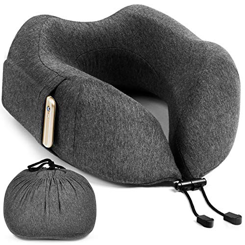 Preisvergleich Produktbild Nackenkissen Reisekissen Tdbest Nackenhörnchen Memory Foam mit Kopf-Hals-Unterstützung Orthopädisch weich Easy-Storage Design, Ideal für Reise auf Flugzeug, Züge, zu Hause, Autos, Büros, Bus