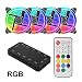 Produktbild Kreema RGB-Dual-Loop-LED-Licht 120 mm-Kühlgehäuselüfter mit Fernbedienung für PC-Gehäuse, CPU-Kühler, Kühler-System
