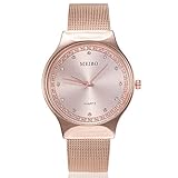 Uhren Damen Armbanduhr Frauenmode Luxus Freizeit Uhr Casual Quarz Edelstahl Armbanduhr Analoge Armbanduhr für das Festivalgeschenk,YpingLonk