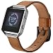 Produktbild Für Fitbit Blaze Uhrenarmband Clode® Retro Lederarmband intelligente UhrBand Bügel + Fall Abdeckung für Fitbit Blaze (Kaffee)