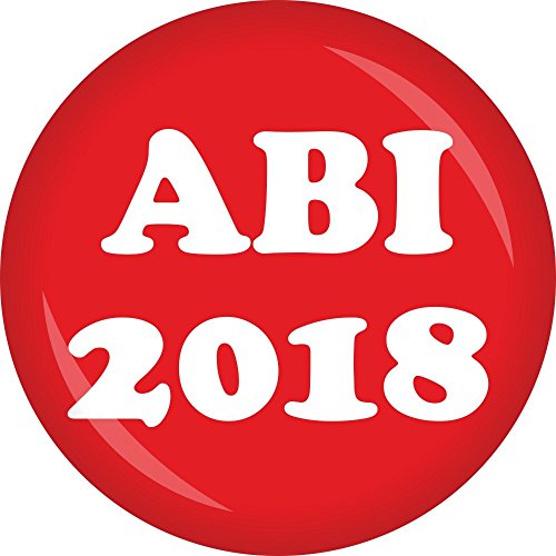 Preisvergleich Produktbild partydiscount24 Button ABI 2018 - Freie Farbwahl - 6 Stück Ø 50 mm (Rot)