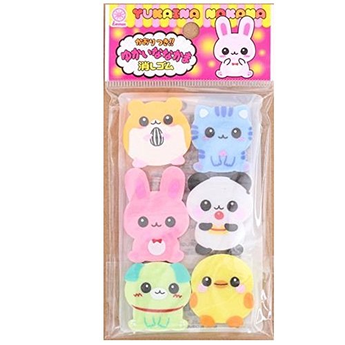 6 adorables gommes kawaii en forme de bébés animaux