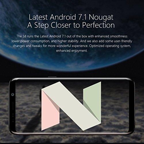 Offerte Cellulari Meiigoo S8 Smartphone 4G Android 7.1, 6.1'' HD 18:9 Full Display, 1.5Ghz MT6750 Octa-Core, 4GB RAM+64GB ROM, Doppia Fotocamera da 13MP, Batteria 3300mAh, Dual SIM- Nero