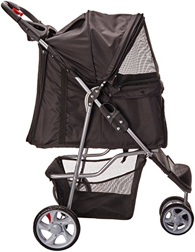 OxGord-Pet-Stroller-Cat-Dog-Easy-Walk-Folding-Travel-Carrier-Carriage-2017-Newly-Designed-3-Wheeler-Elite-Jogger-Onyx-Black