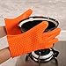 Produktbild 1 Paar Hitzerbeständige Ofenhandschuhe, Woocika zum Kochen, Backen, BBQ, Silikon Wasserfest Rutschfest Handschuh, Orange