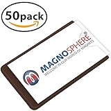 protección transparente. Portaetiquetas magnéticos 10cm x 6cm - 50 piezas - Soporte de identificación con fijación magnética