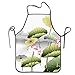 Produktbild Lotus Floral Leaf Pattern Aprons Bib Mens Womens Lace Adjustable Polyester Chef Cooking Long Full Küchenschürzen