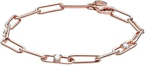 Pandora 589177C01-20 Gemstone Chain Bracelet Rose Gold Cubic Zirconia :  Amazon.co.uk: Jewellery
