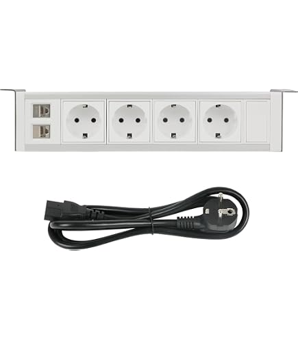 Boitier de bureau multiprise orientable avec 8 prises 2P+T