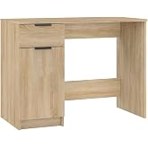 vidaXL Desk Plywood Colour Sonoma Oak 100 x 50 x 75 cm