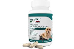 ARTIFOOT - Integratori per Cani Articolazioni - 120 Compresse Insapore - Glucosamina e Condroitina, Boswellia, Artiglio del Diavolo e Collagene di Tipo II - Condroprotettori Cane e Gatto