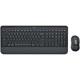 Bluetooth Wireless Keyboard and Mouse Set with Logitech Signature MK650 Multi-Device Bolt Receiver Turkish Q - Black