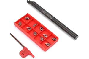 Weikeya Lathe Tool Holder, Carbide Turning Tool S12M-SDUCR07 Gasket Replacement DCMT0702 Alloy Steel Made