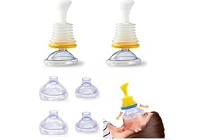 Geduoer Dispositif de sauvetage pour dispositif d'urgence d'étouffement, premiers secours avec masques RCR de 2 tailles pour enfants et adultes, kit anti-aspiration portable (2PC, Jaune) 1.0 unité