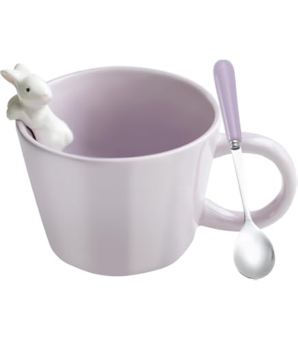 Keep Calm And Love Rabbits Ceramic Coffee Mug, 11 Oz - Dishwasher Safe Novelty Mug For Animal Lovers, White