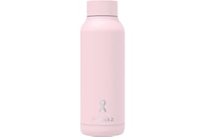 STOR Quokka Solid - Quartz Pink Powder 510 ML Solidaria contra El Cancer De Mama | | Botellas De Agua Acero Inoxidable Sin BPA |Botella Térmica De Doble Pared - Mantiene el frío y el calor