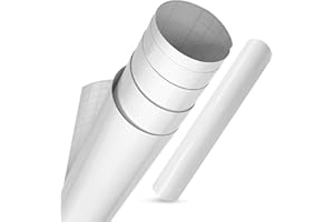 vgoltd Furniture Stickers Gloss Self Adhesive Vinyl Wrap Sticky Contact Paper Roll for Kitchen Countertop Cupboard Cabinets Wardrobe & Tabletops (White, 30 x 100 cm)