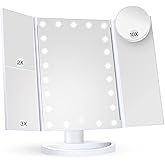 Valkyrie LED Işıklı Katlanabilir Makyaj Aynası - 2X 3X 10X B&uuml;y&uuml;tme Modu - Dokunmatik Touch Ekran - 5 Farklı Ayna