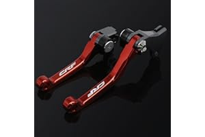 NICEDOLL Dirt Bike Kupplungsbremshebel für CRF250R CRF450R CRF 250 450 R 250R 450R 2004 2005 2006, rot