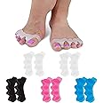 KASTWAVE 5 Pair Toe Separators for Overlapping Toes and Restore Crooked Toes to Their Original Shape, Correct Bunions, Toe Spacers Toe Straightener Toe Stretcher Hammer Toes - Universal Size