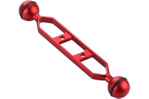 PULUZ 7,0 cala 17,8 cm podwójne kulki ze stopu aluminium, podwodne stroboskopowe/ramię wideo do latarki podwodnej/oświetlenia wideo i systemów oświetleniowych