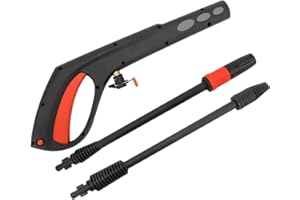 BEAR FORCE Zapasowy pistolet natryskowy do myjki ciśnieniowej z lancą przedłużającą i zmienną dyszą, kompatybilny z niektórymi elektrycznymi myjkami ciśnieniowymi Black Decker & AR Blue Clean & Stanley