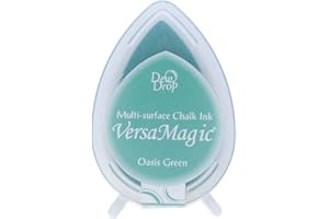 Tsukineko VersaMagic Multi Superficie Dew Drop Gesso Inkpad-oasi, Oasis Verde, Talla única