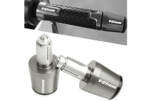 QJY-MOTOR PART-STORE V-Strom 650 1000 1000XT 1050XT Moto Embout De Guidon pour Suzuki Vstrom 650 2004-2018 Vstrom 1000 2003-2020 Vstrom 1000XT 2017-2020 Vstrom 1050XT 2020-Titane