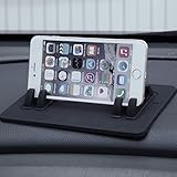 EReach Car Mount Holder, New Silicone Pad Non-Slip Dash Mat Cell Phone Car Holder Cradle Dock for Samsung S7/S6, iPhone 4s/5/5s/5Se/6/6s plus/7/7 plus All Different Size Smart Phones and GPS Holder (Black)