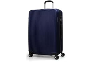 FOSANI Large Suitcase |Aluminium Telescopic Handle | Lightweight Hard Shell Suitcases |3 Digit Combination Lock | 4 Silent Dual Spinner Wheels (Blue, Large 28'')