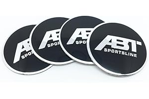 SUDORF 4 Tappi Coprimozzi Adesivi per ABT Logo 56.5 mm Accessori Decorativi Auto,C