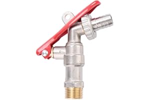 HUAIRDUM Lockable Water Tap, Brass 1/2" Thread Water Tap Lockable Faucet Home Outdoor Garden Tool