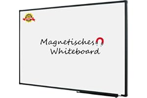 ‎LOCKWAYS Lockways Whiteboard - Magnetisch Stabil Praktische - Weißtafel 80 x 110 cm schwarz Aluminiumrahmen für Schule, Wohnung und Büro