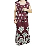Indiatrendzs Women's Cotton Sleeveless Nighty (Free Size)