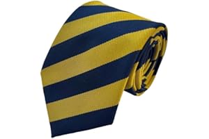 Great British Tie Club School Ties (23 Block Stripe Colour Variations) High School Senior Size