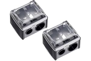 XIELBIS 2PCS Makeup Sharpener,Lip Liner Sharpene,Eyeliner Sharpener, Dual Cosmetic Pencil Sharpener for Eye and Brow Pencils, Eyeliner, Lip Liner, Essential Cosmetic Makeup Tool