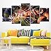 Produktbild ASQWDC Große Leinwand Home Decor Wandauflage Living Room Bedroom Bedroom Art Decoration 5 Moderne Landschaftskunstwerke Dragon Ball Super Goku & Vegeta,Noframeworkattached,M
