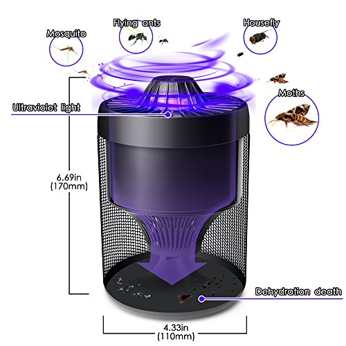 LifeBasis Insektenfalle Mückenfalle Fliegenfalle LED UV ohne Chemie für Draußen - 2