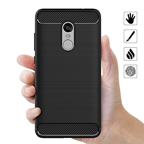 Funda Xiaomi Redmi Note 4   Xiaomi Redmi Note 4X  iVoler Negro S  per TPU Silicona Carcasa Fundas Protectora con Shock- Absorci  n y Dise  o de Fibra de Carbon Para Xiaomi Redmi Note 4   Xiaomi Redmi Note 4X