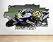 Price comparison product image H176 Valentino Rossi 46 Bikes Smashed Wall Decal Poster Art Stickers Vinyl Room(Medium (52x30cm))