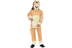 amscan 9916043 oficjalnie licencjonowany kostium Bingo Bluey dla dzieci, wiek: 6-8 lat