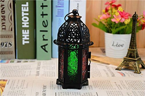 Dreamaccess Superb Workmanship Handmade European Style Castle Model Home Decoration Lamp Vessel Black