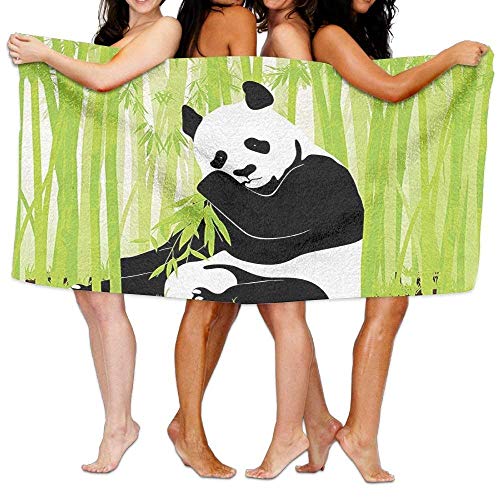 Dutars Funny Bath towel Animal Panda Bear In Bamboo Forest Jungle Oriental Nature Wildlife Tropical Animal Soft Lightweight Beach Towel Pool Towel 30x50