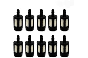 RANRAO 10 filtros de combustible para maquinaria de jardín de gasolina, motosierra, cortadora de cuerdas, compatible con línea de combustible de 1/8 pulgadas de diámetro interior